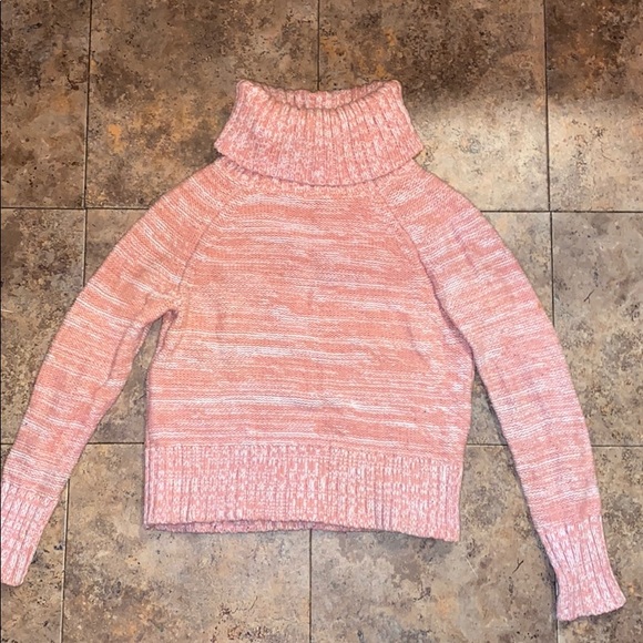 Banana Republic salmon, pink xsmall thick sweater turtleneck - Picture 4 of 5